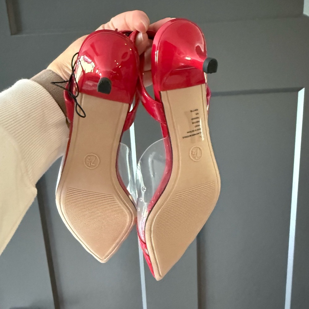 ☀️Target A New Day Red and Clear Eleanor Heels NWT- multiple sizes available! - Picture 3 of 4